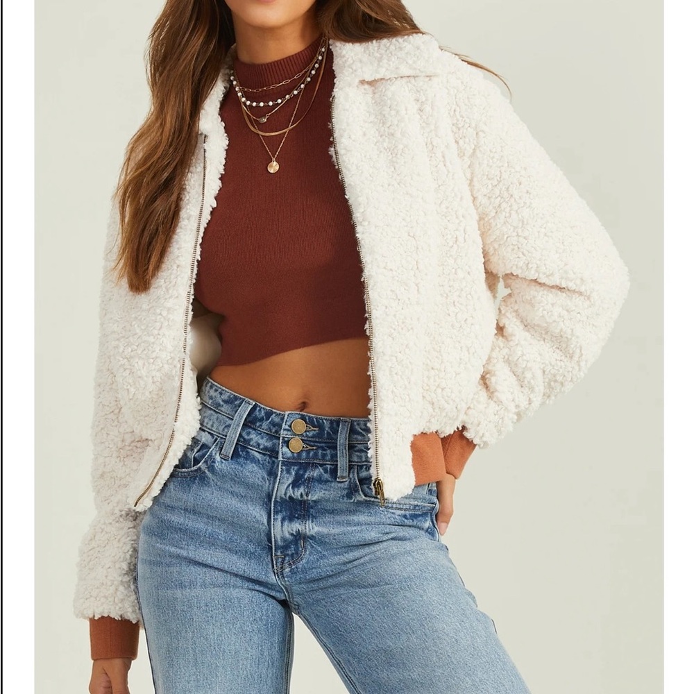 Altar’d State Sherpa Zip-Up Jacket